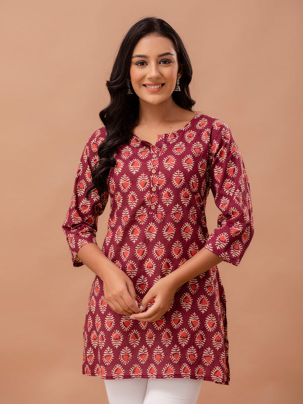 Ethnic Motifs Printed Pure Cotton Kurti