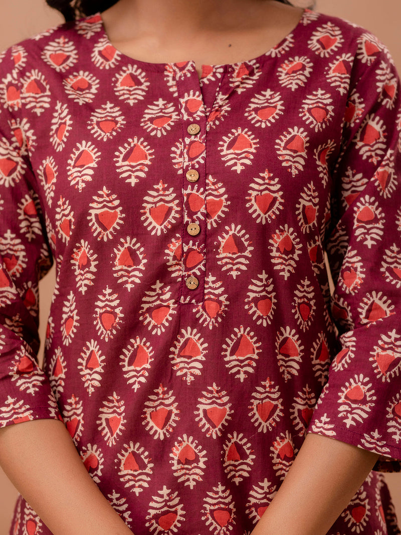Ethnic Motifs Printed Pure Cotton Kurti