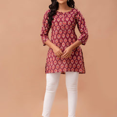 Ethnic Motifs Printed Pure Cotton Kurti
