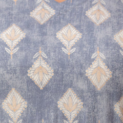 Floral Printed V-Neck Pure Cotton Pleated A-Line Kurti