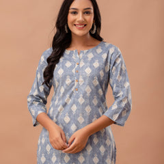 Ethnic Motifs Printed Pure Cotton Kurti