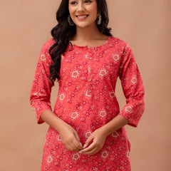 Ethnic Motifs Printed Pure Cotton Kurti