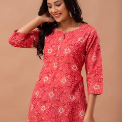 Ethnic Motifs Printed Pure Cotton Kurti