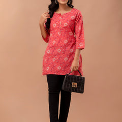 Ethnic Motifs Printed Pure Cotton Kurti
