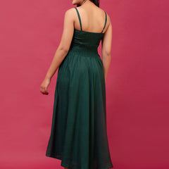 RAYON NOODLE STRAP FULL DRESS