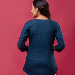 Feranoid Plain Short Kurti Rayon Sia