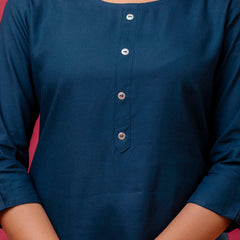 Feranoid Plain Short Kurti Rayon Sia