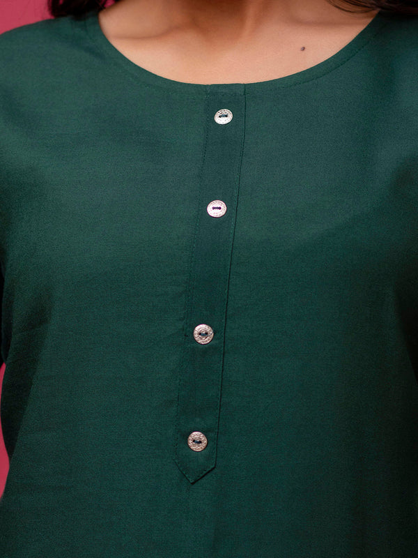 Feranoid Plain short kurti Rayon Sia