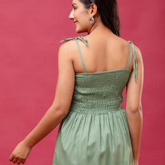 Feranoid Smocking Long Top Rayon