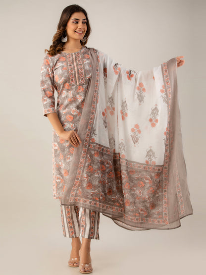 Women Kurta Pant Dupatta Set FRKT6724