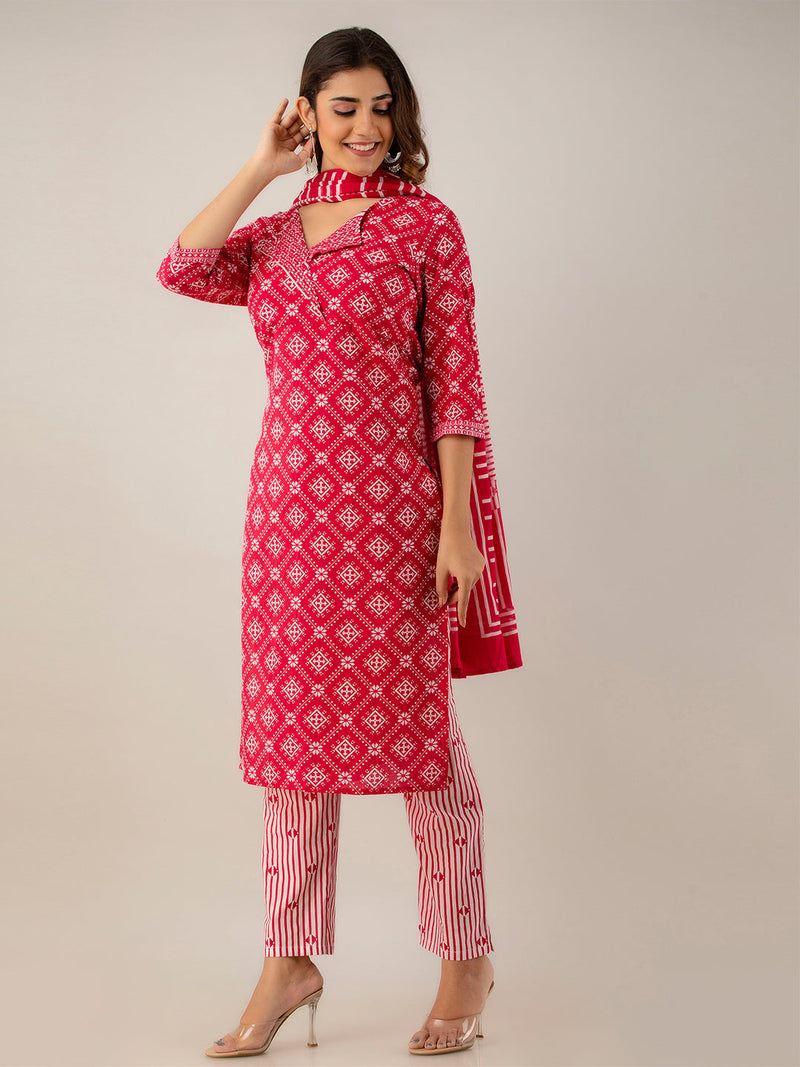 Women Kurta Pant Dupatta Set