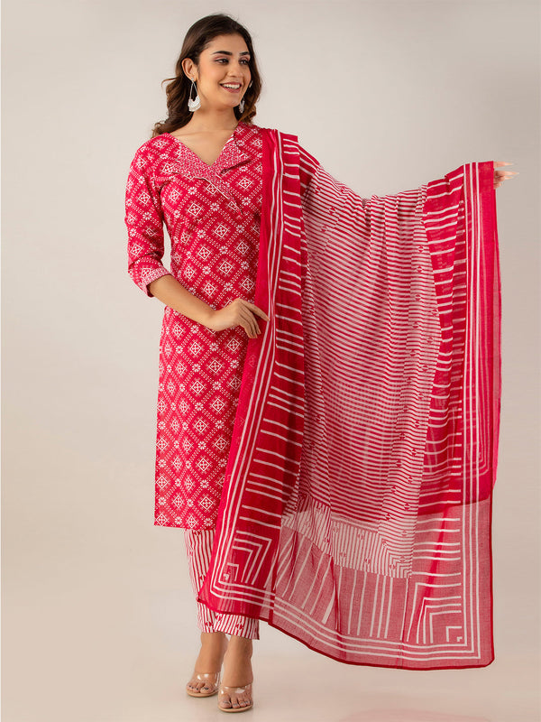 Women Kurta Pant Dupatta Set