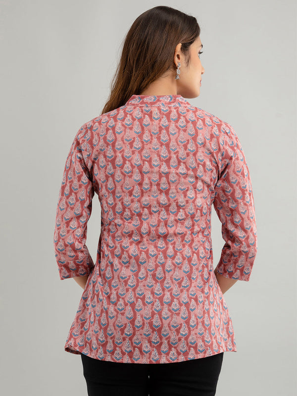 Cotton Printed A-Line Short Tunic