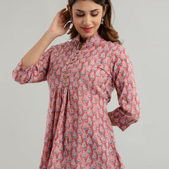 Cotton Printed A-Line Short Tunic