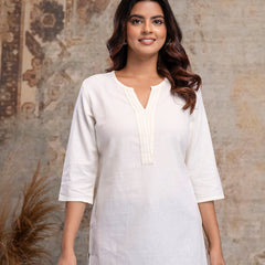 Elegant Short Kurti for Women – 3/4 Sleeves | Round Neck |