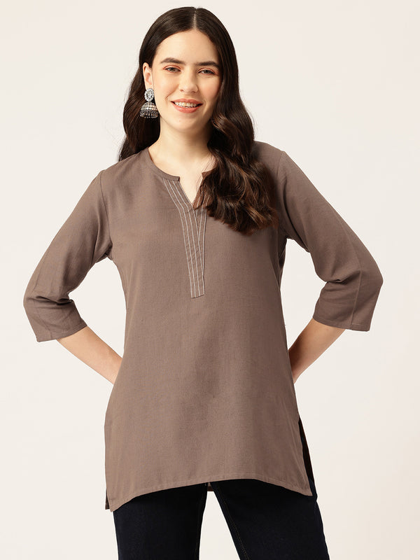 Elegant Short Kurti for Women – 3/4 Sleeves | Round Neck |