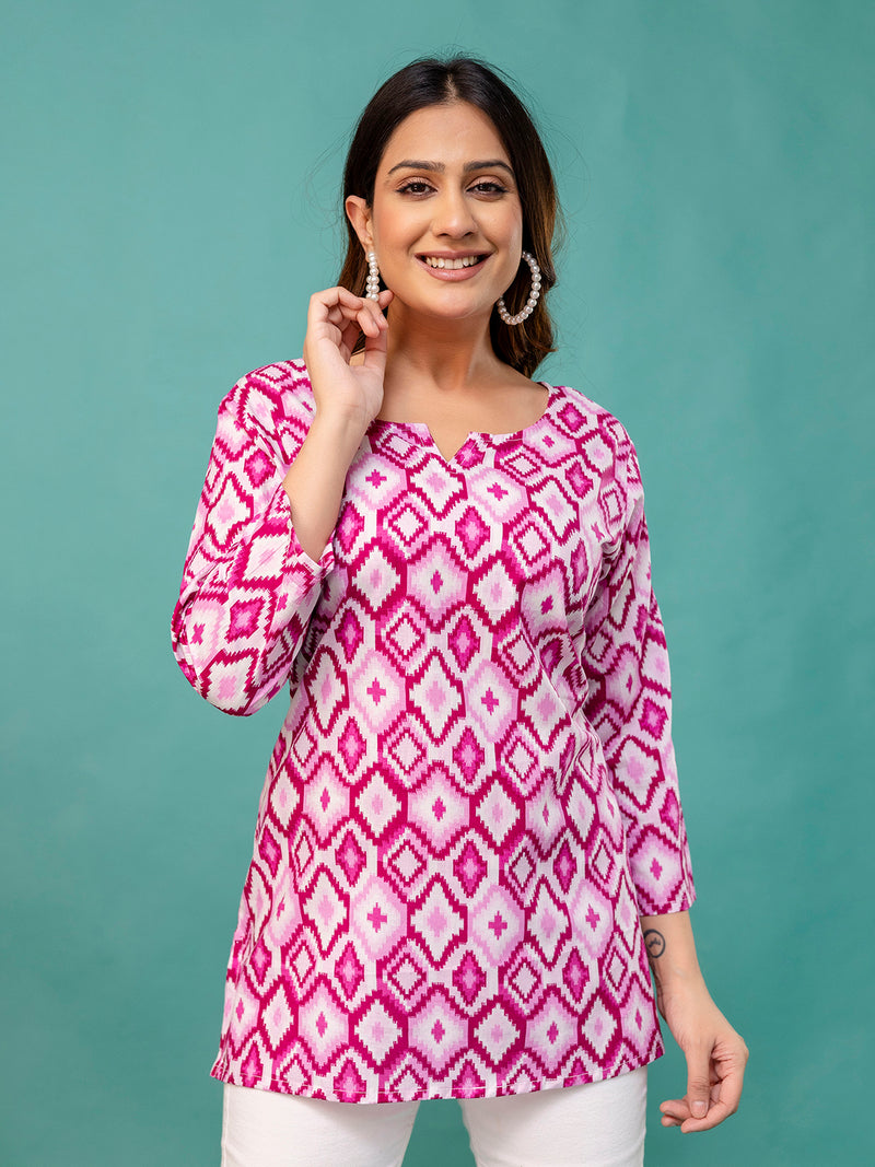 Elegant Printed top – Soft Cotton, Everyday Style, Sizes S–XXL.