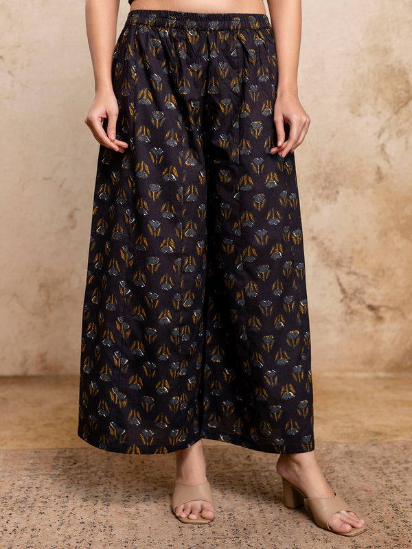 Women’s Elegant Cotton Printed Palazzos | Breathable & Flowy Fit