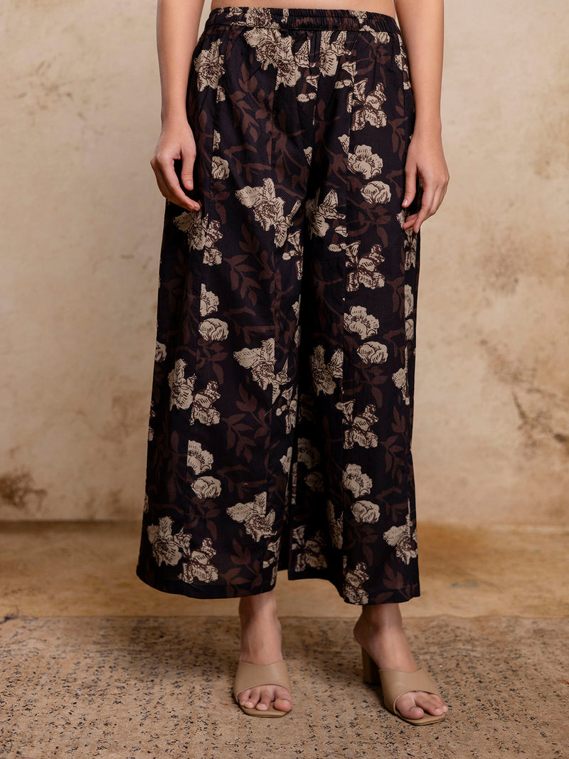 Women’s Elegant Cotton Printed Palazzos | Breathable & Flowy Fit