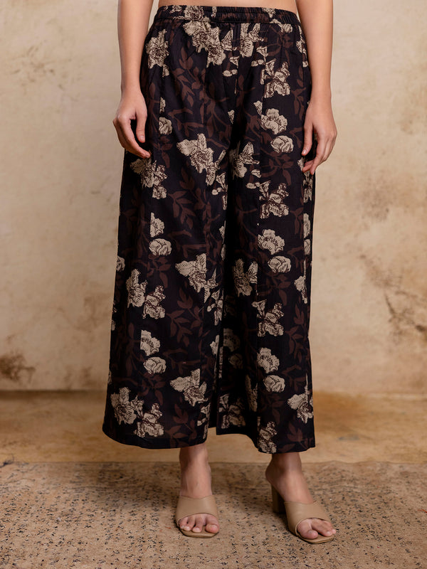 Women’s Elegant Cotton Printed Palazzos | Breathable & Flowy Fit