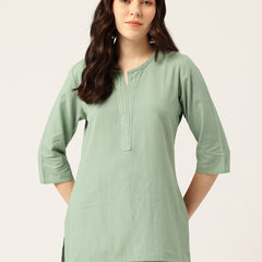 Elegant Short Kurti for Women – 3/4 Sleeves | Round Neck |