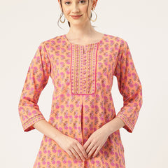 Elegant V-Cut Kurti for Effortless Style and All-Day Comfort,