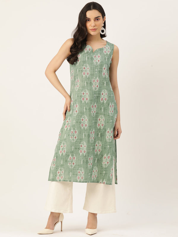 V-Neck Long Kurti