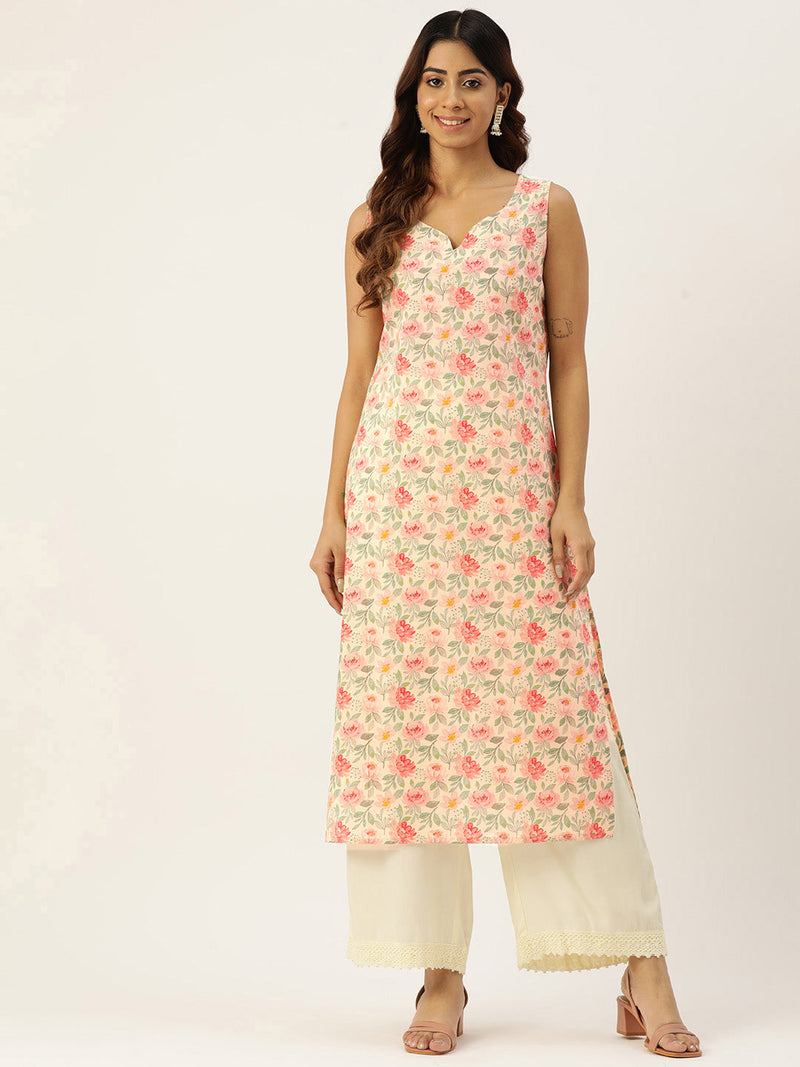 V-Neck Long Kurti