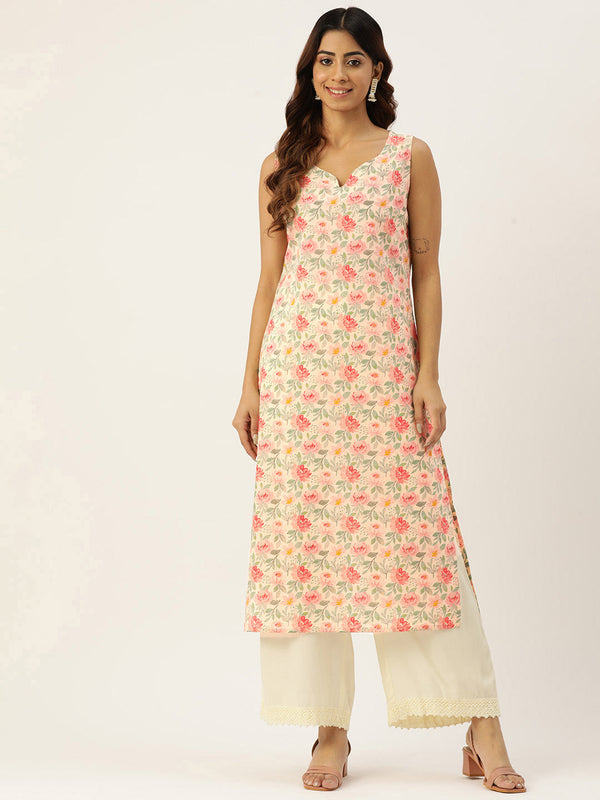 V-Neck Long Kurti