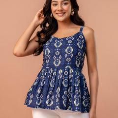 Strappy Peplum Top – Flattering Fit, All-Day Comfort, Sizes XS–XXL.