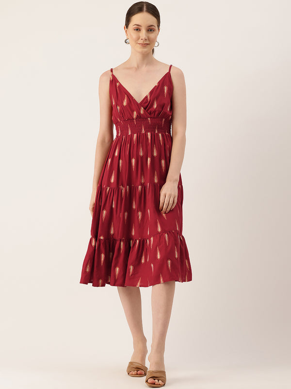 Women’s Floral Print Rayon Flared Dress | Soft & Lightweight | Casual Fit | Sizes XS–XXL