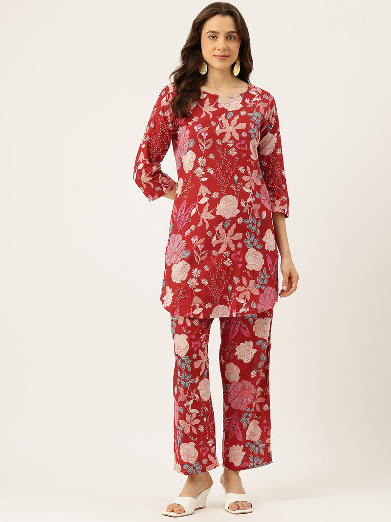Floral Printed Cotton Co-Ord set – Breezy Prints, Chic Fit
