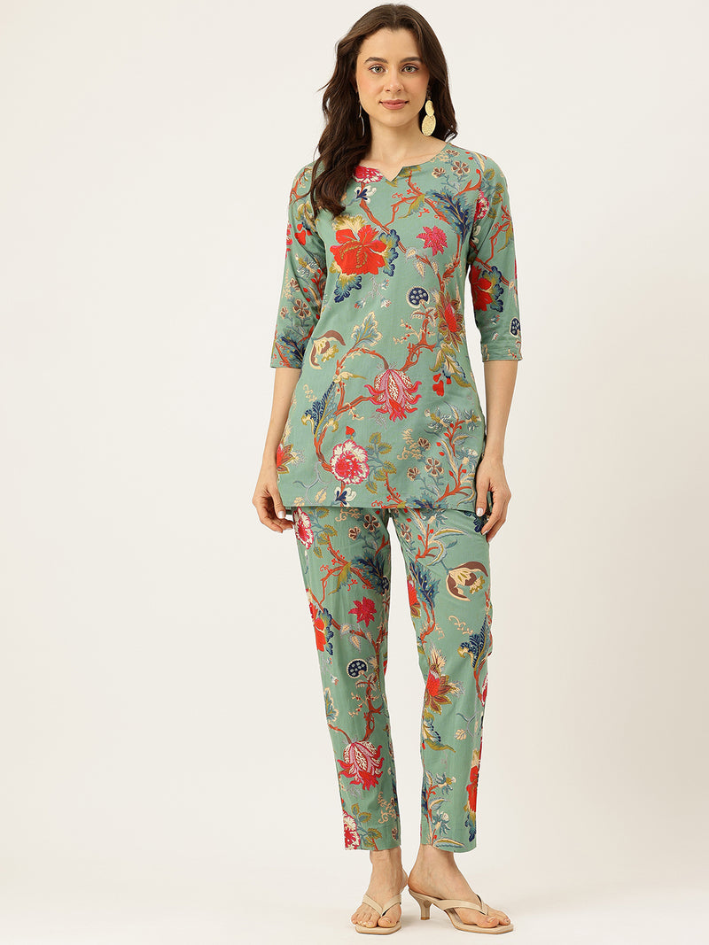 Printed Cotton Kurti & Pant Set – Breezy Prints, Chic Fit