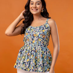 Strappy Peplum Top – Flattering Fit, All-Day Comfort, Sizes XS–XXL.
