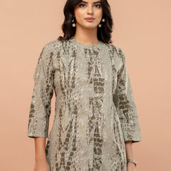 Elegant Mandarin Collar Printed Tunic – Stylish & Comfortable, Sizes