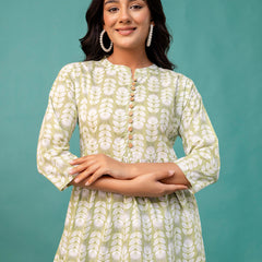 Tunic – Mandarin Collar, 3/4 Sleeves, Flattering Fit (Sizes S–XXL)