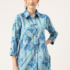 Versatile Collared top with 3/4 Sleeves for Women – Elegant & Casual