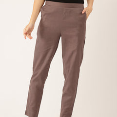 Cotton Pants - Double Pockets, Adjustable Waist, and Ankle-Length Fit