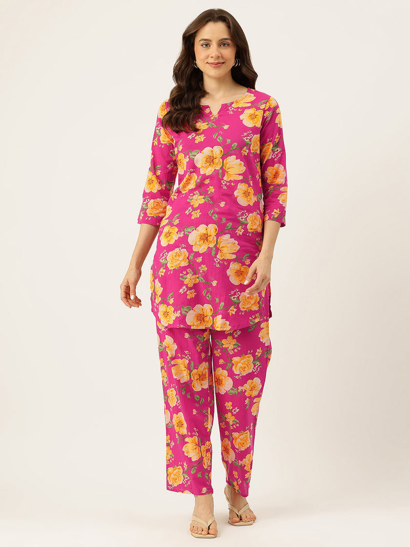 Floral Printed Cotton Co-Ord set – Breezy Prints, Chic Fit