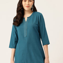 Elegant Short Kurti for Women – 3/4 Sleeves | Round Neck |