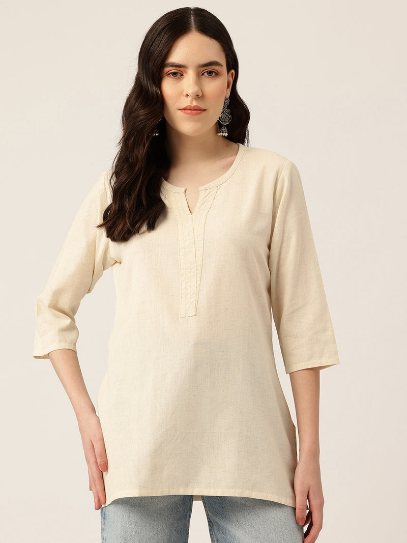 Elegant Short Kurti for Women – 3/4 Sleeves | Round Neck |