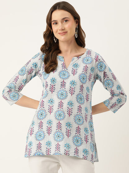 Feranoid Big V-Neck Kurti FRKT6411