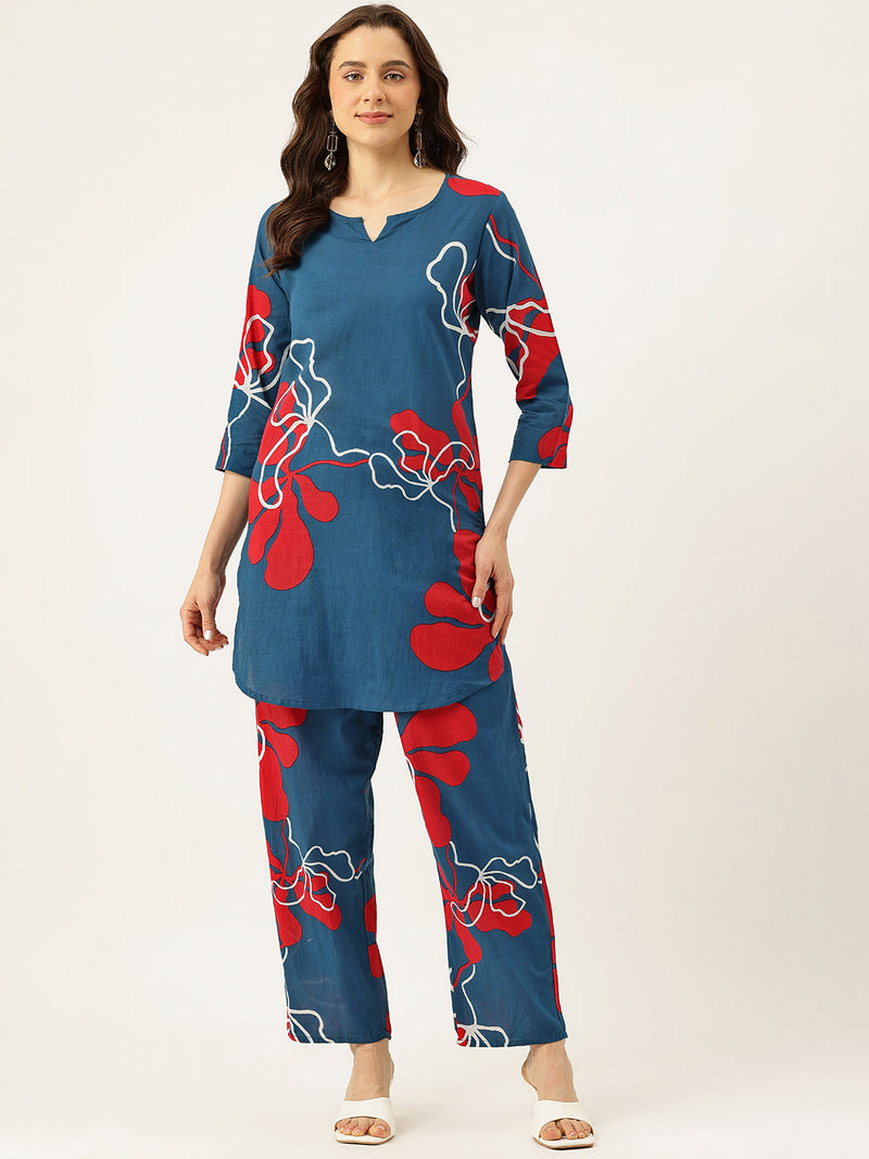 Floral Printed Cotton Co-Ord set – Breezy Prints, Chic Fit