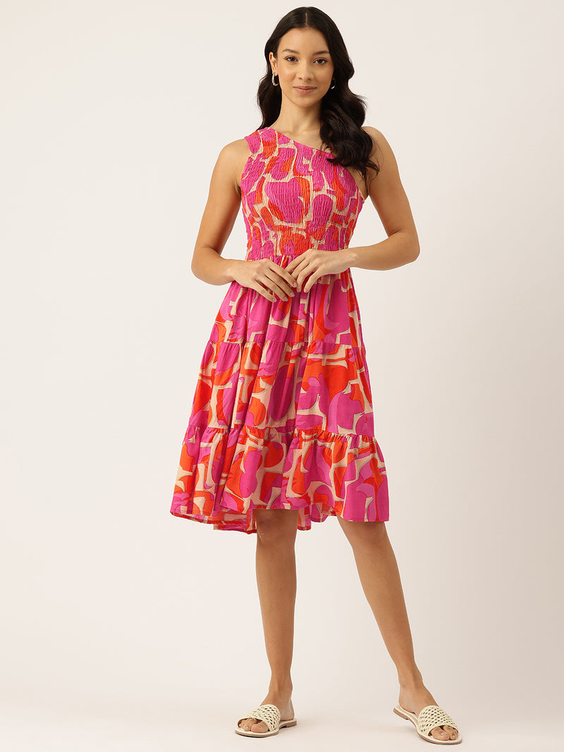 Women’s Floral Print Rayon Flared Dress | Soft & Lightweight | Casual Fit | Sizes XS–XXL