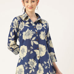 Versatile Collared Shirt with 3/4 Sleeves for Women – Elegant & Casual
