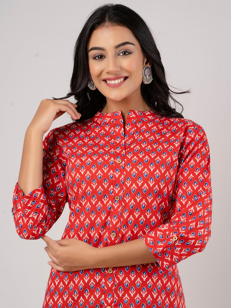 Feranoid Straight Knee Length Grey Colour Kurta For Women