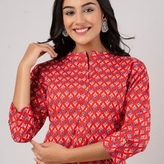 Feranoid Straight Knee Length Grey Colour Kurta For Women