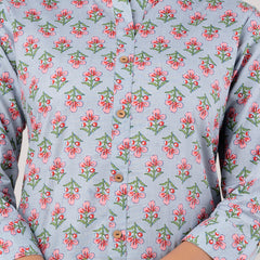 Feranoid Straight Knee Length Grey Colour Kurta For Women