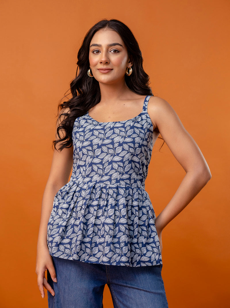 Strappy Peplum Top – Flattering Fit, All-Day Comfort, Sizes XS–XXL.