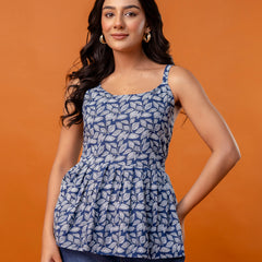 Strappy Peplum Top – Flattering Fit, All-Day Comfort, Sizes XS–XXL.